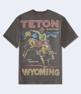 Teton Wyoming Cowboy Graphic Tee