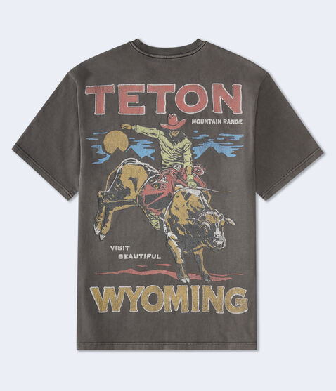 Teton Wyoming Cowboy Graphic Tee Teton Wyoming Cowboy Graphic Tee