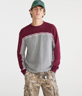 Long Sleeve Retro Colorblocked Stripe Crew Tee
