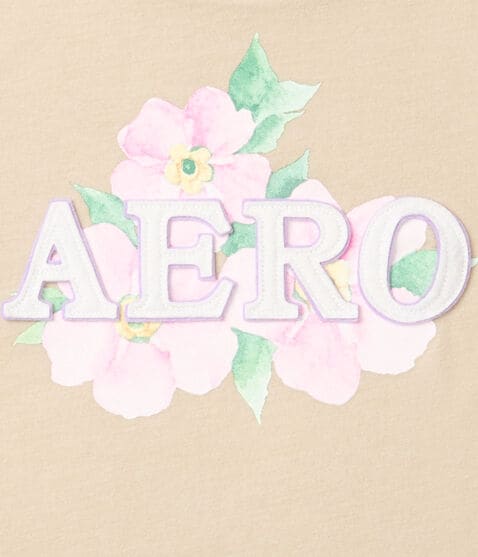 Aero Floral Logo Appliqué Graphic Tee Aero Floral Logo Appliqué Graphic Tee