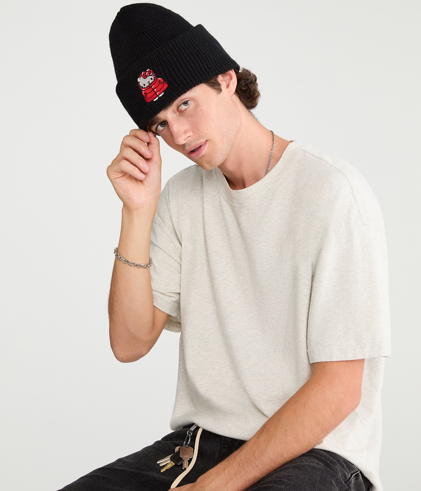 Hello Kitty | Aero Puffer Jacket Ribbed Beanie