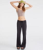 Low-Rise Wide Leg Drawstring Pants