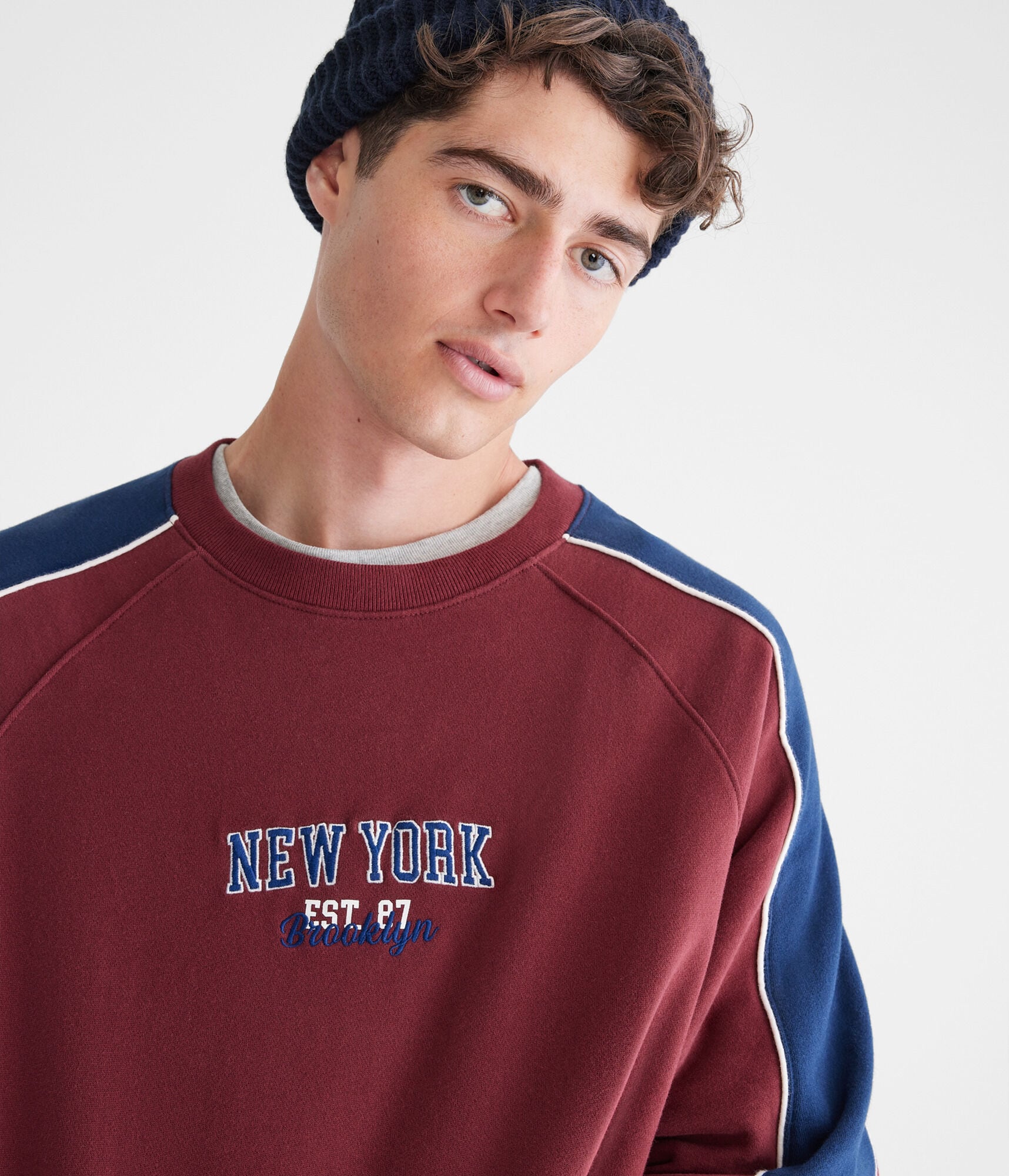 New York Colorblocked Crew Sweatshirt