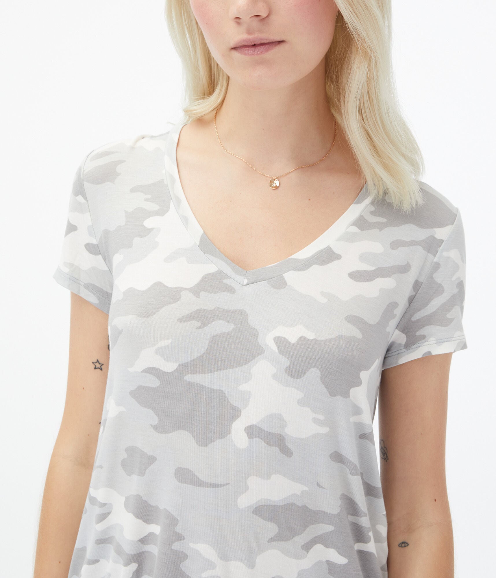 Seriously Soft Camo V-Neck Tee