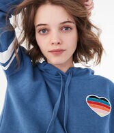 Rainbow Heart Pullover Hoodie