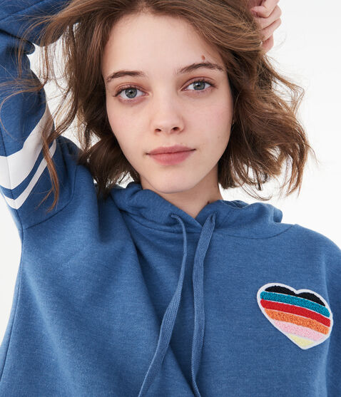 Rainbow Heart Pullover Hoodie