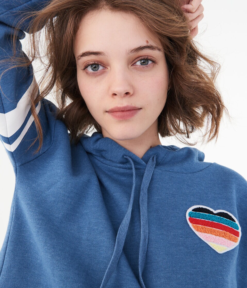 Rainbow Heart Pullover Hoodie