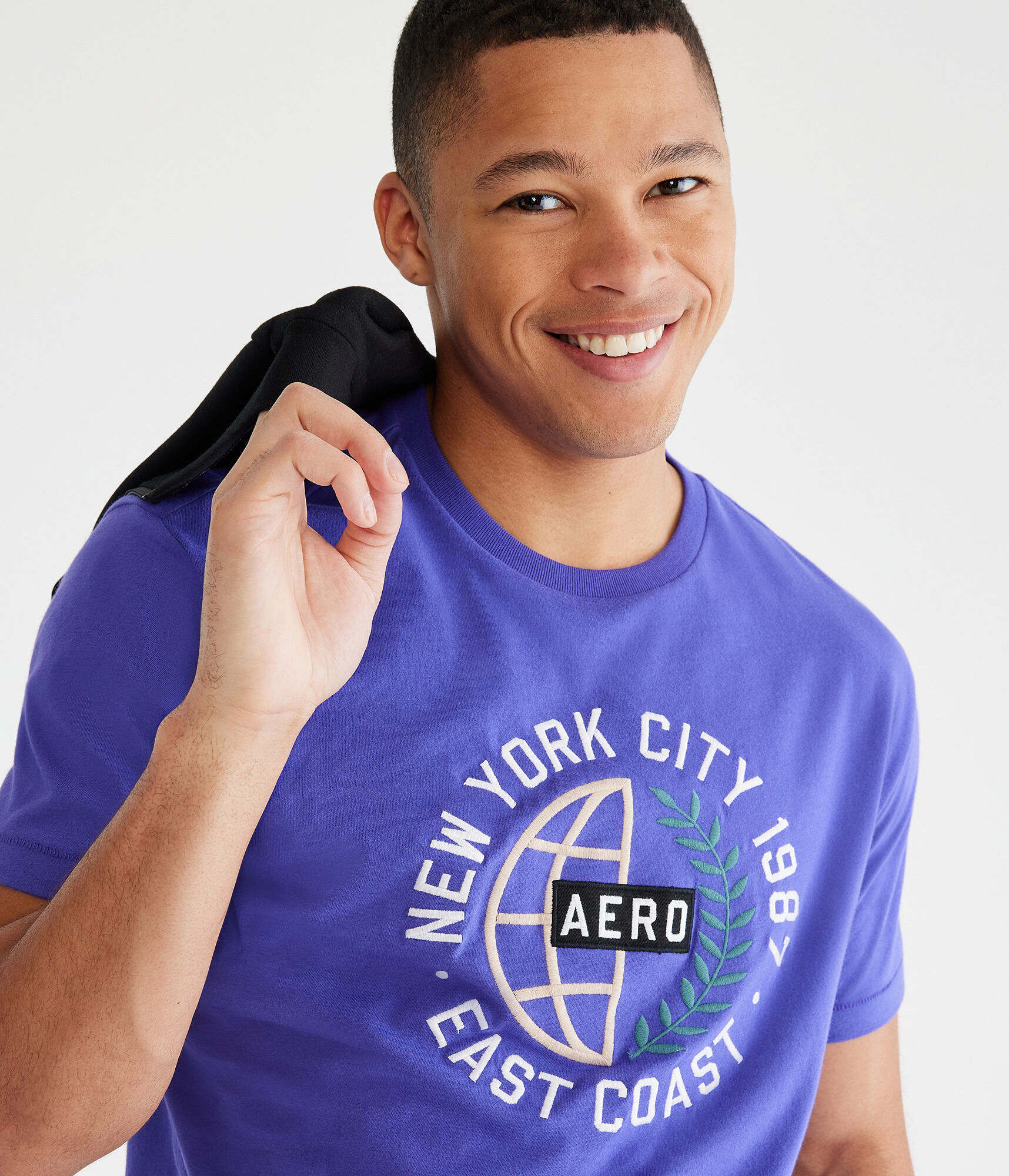Aero East Coast Globe Appliqu&eacute; Graphic Tee