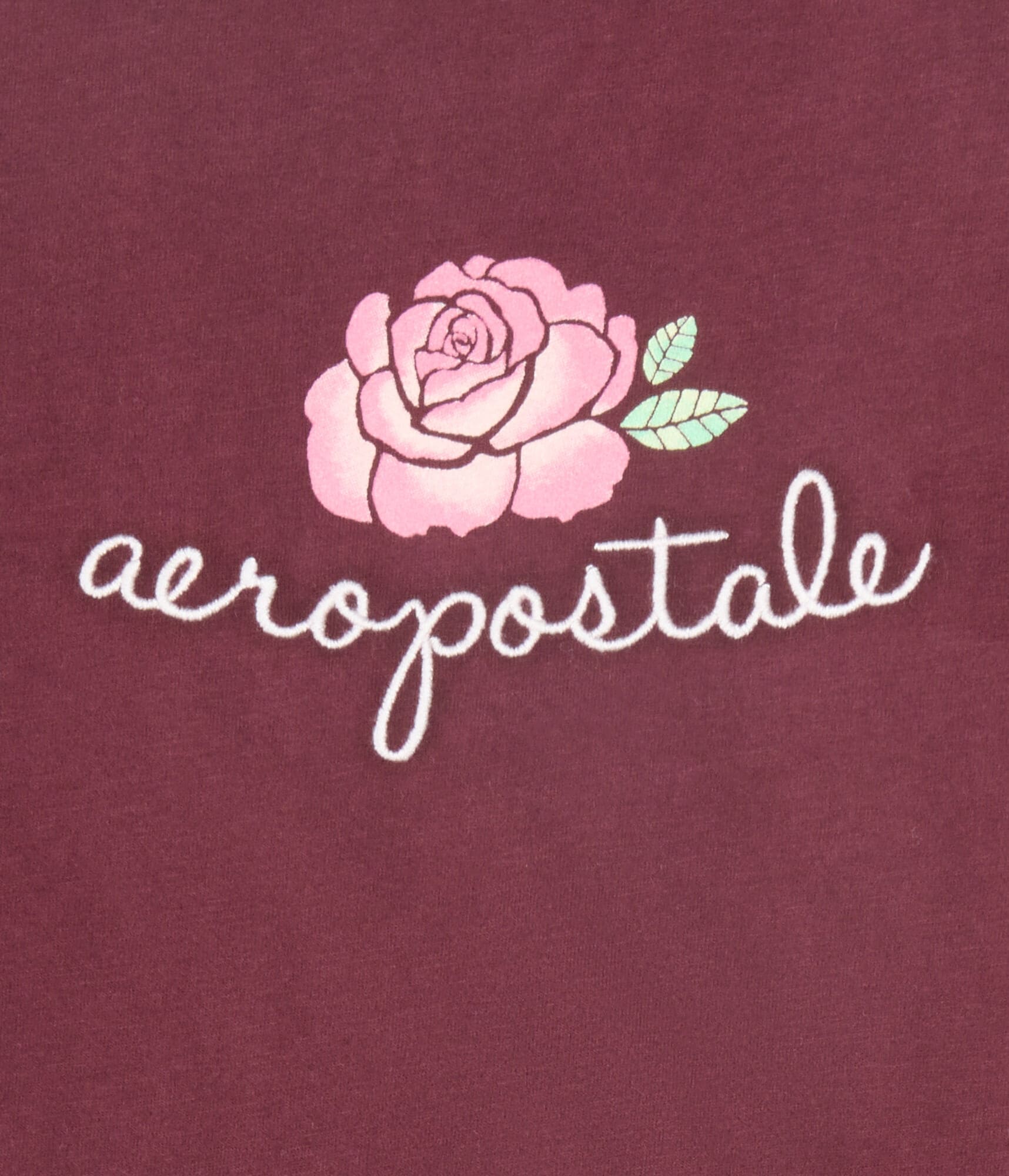 Aeropostale Script Rose Graphic Tee