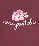 Aeropostale Script Rose Graphic Tee