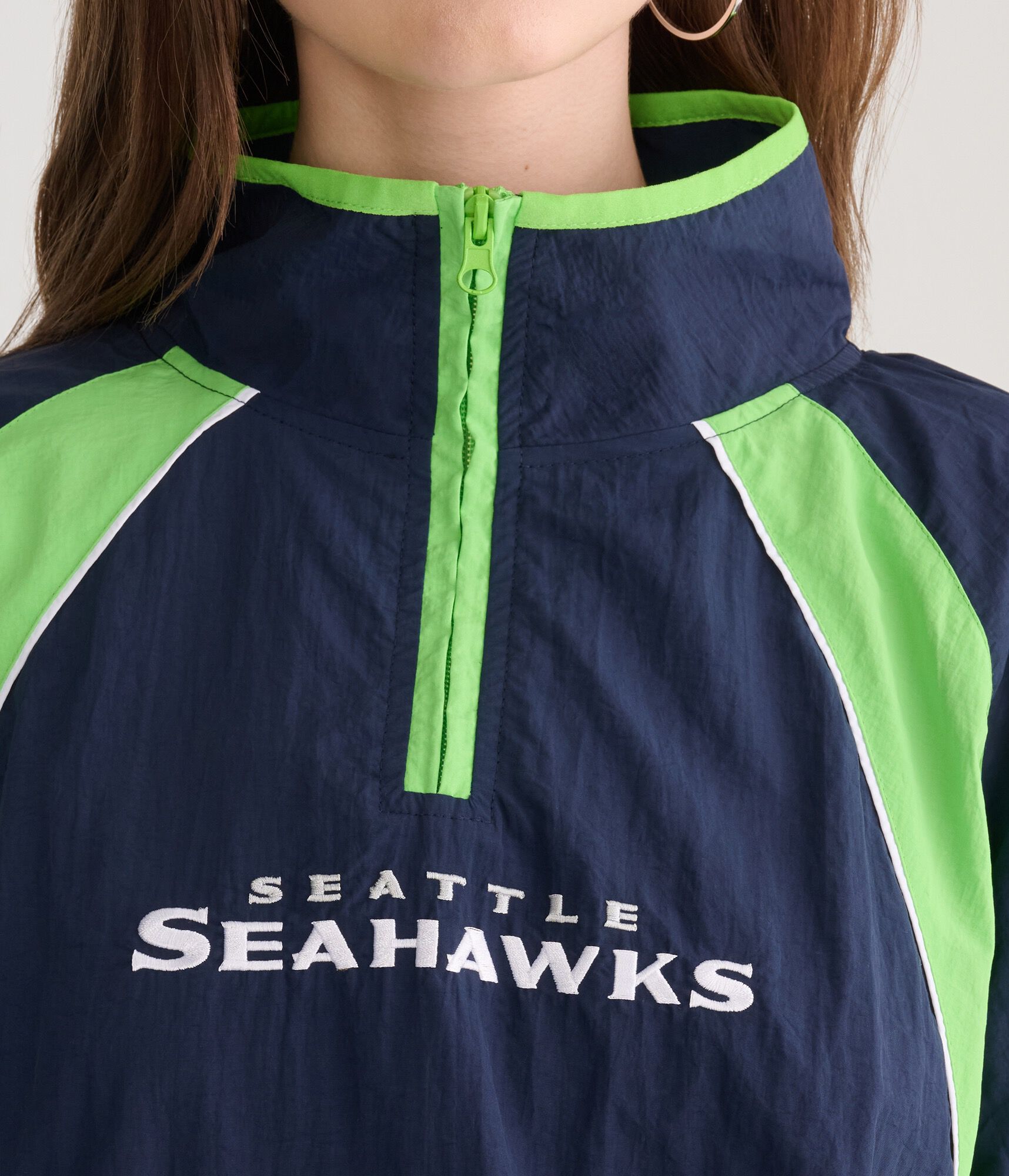 Seattle Seahawks Quarter-Zip Track Jacket