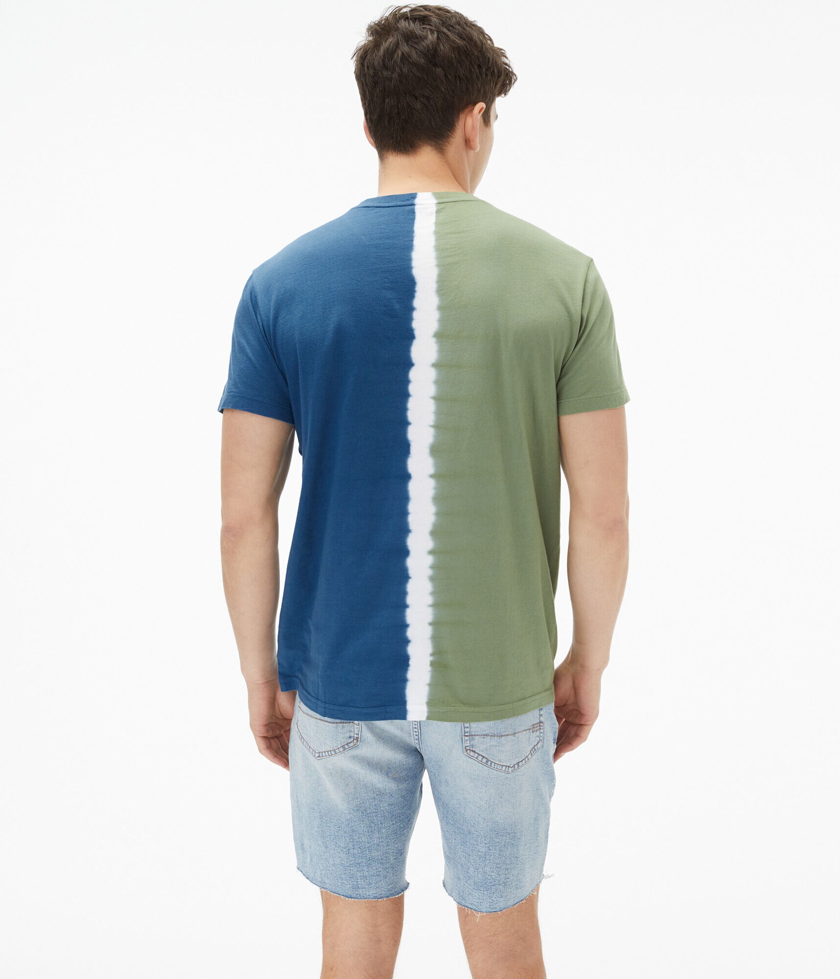 Palm Tree Colorblocked Tie-Dye Graphic Tee