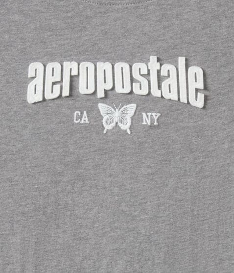 Aeropostale Butterfly Appliqué Graphic Tee