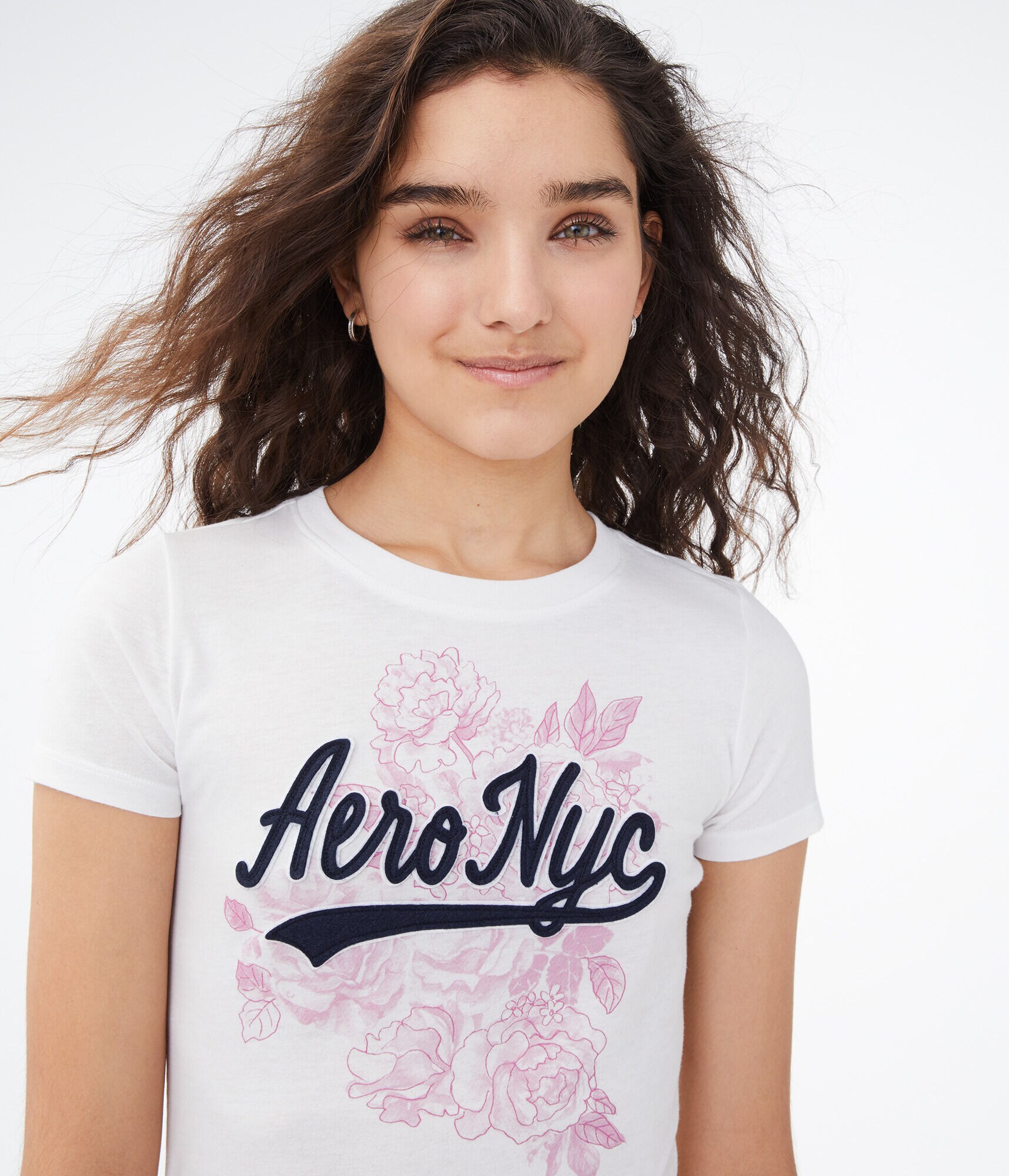 Aero NYC Flowers Graphic Tee
