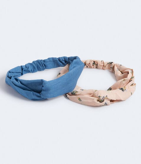 Floral & Denim Twist Headband 2-Pack Floral & Denim Twist Headband 2-Pack
