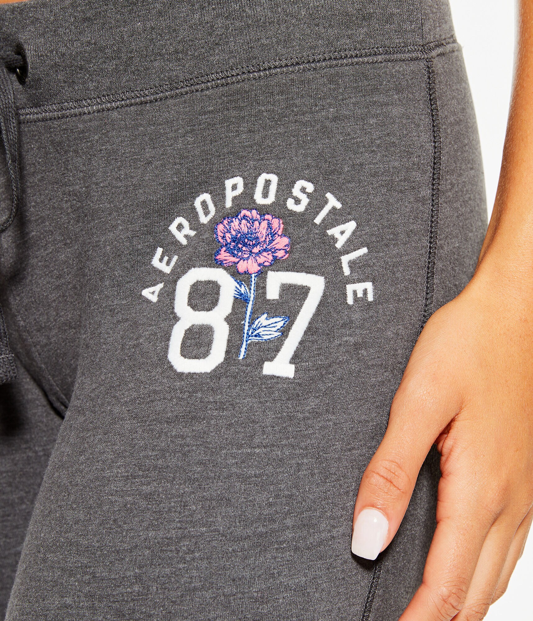 Aeropostale 87 Rose Low-Rise Fit &amp; Flare Sweatpants
