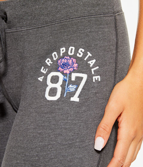 Aeropostale 87 Rose Low-Rise Fit & Flare Sweatpants