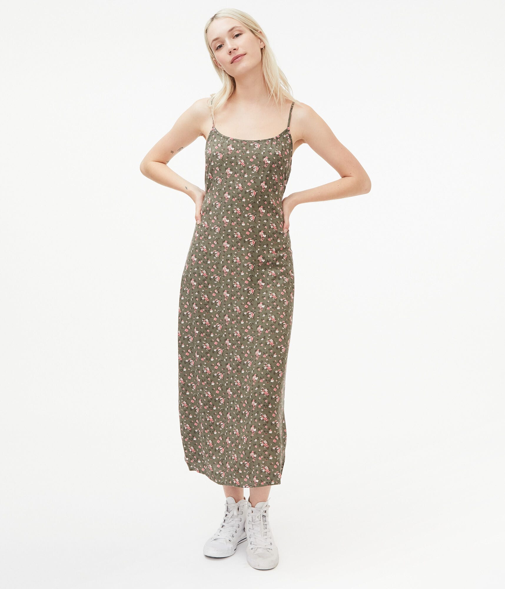 Midi slip dress floral Outlet