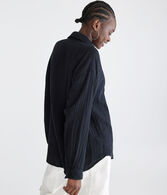 Long Sleeve Gauze Oversized Shirt