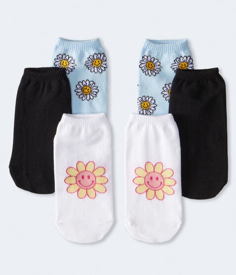 Smiling Daisies Ankle Sock 3-Pack Smiling Daisies Ankle Sock 3-Pack