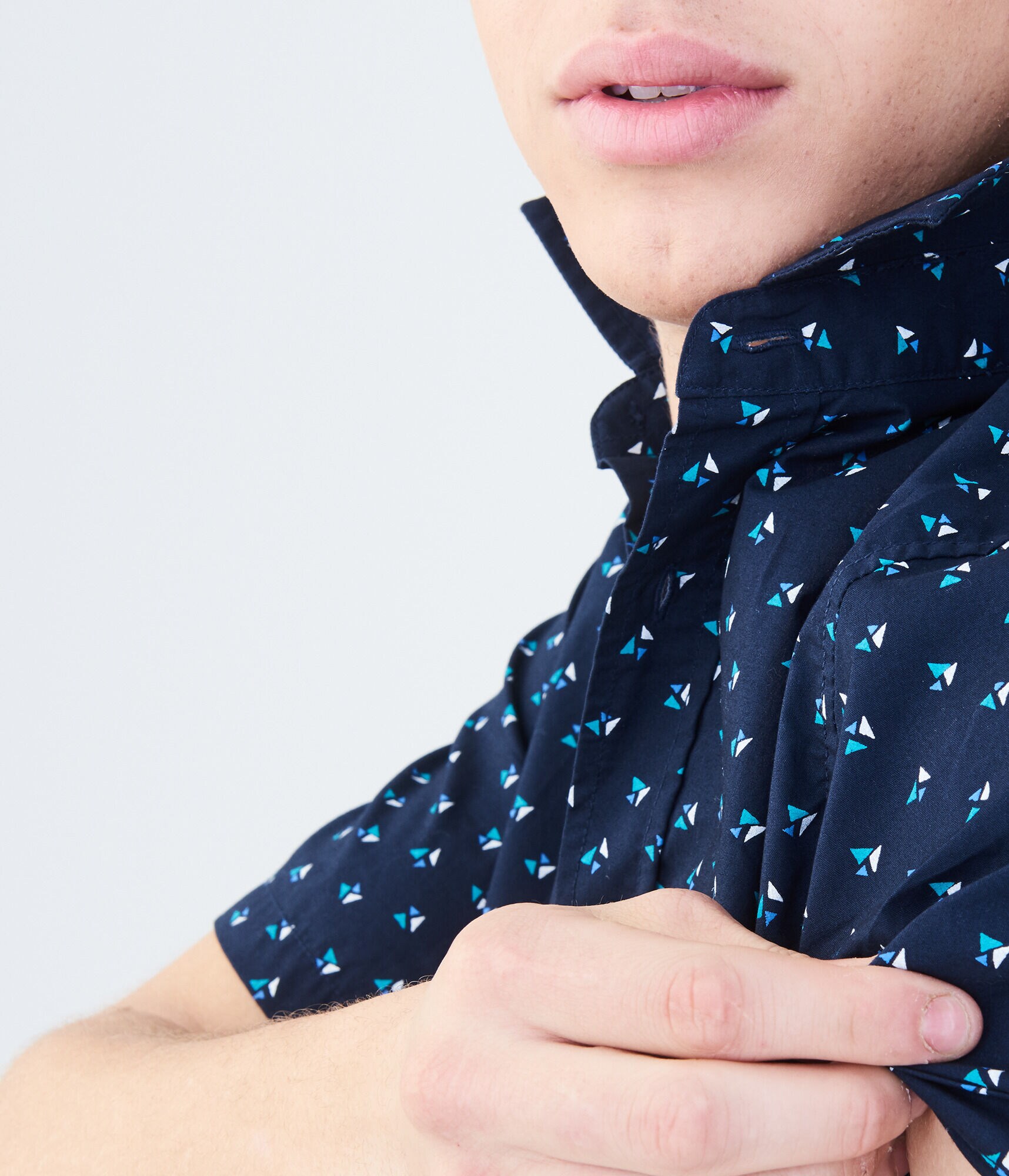 Abstract Triangles Woven Shirt