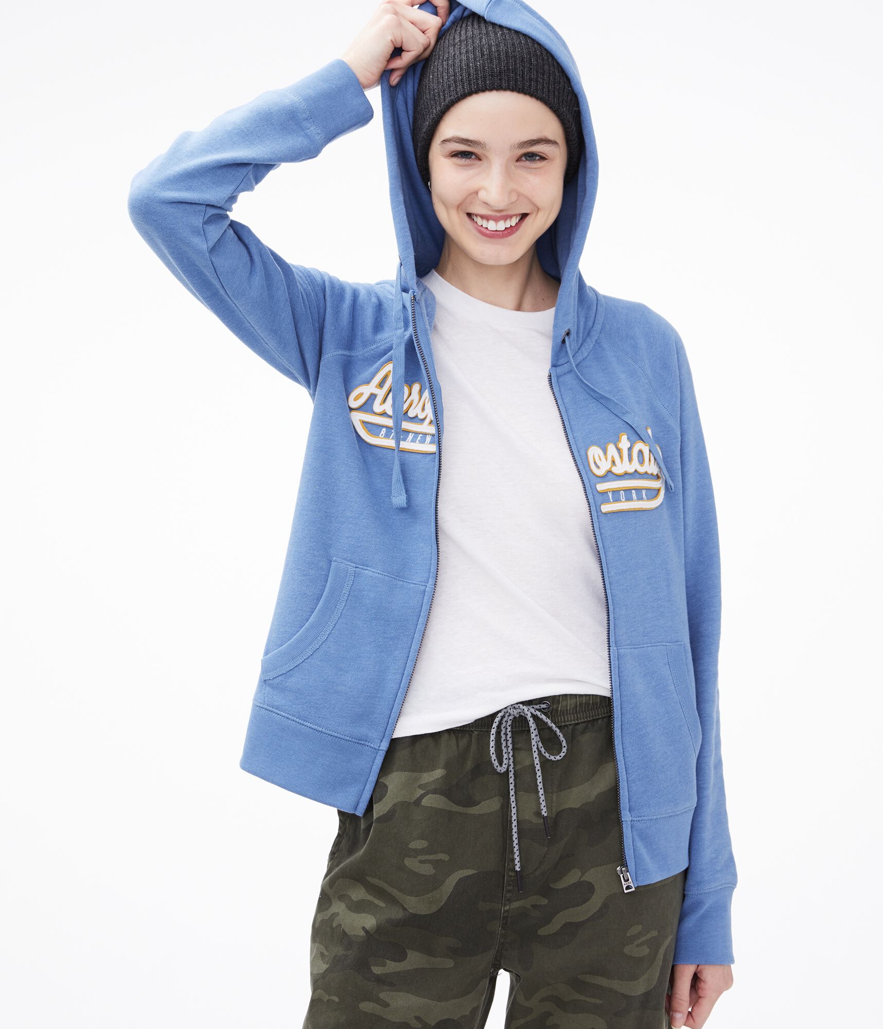 Aeropostale Script Full Zip Hoodie
