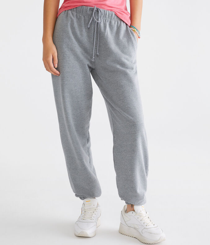 Slouchy High-Waisted Cinched Sweatpants