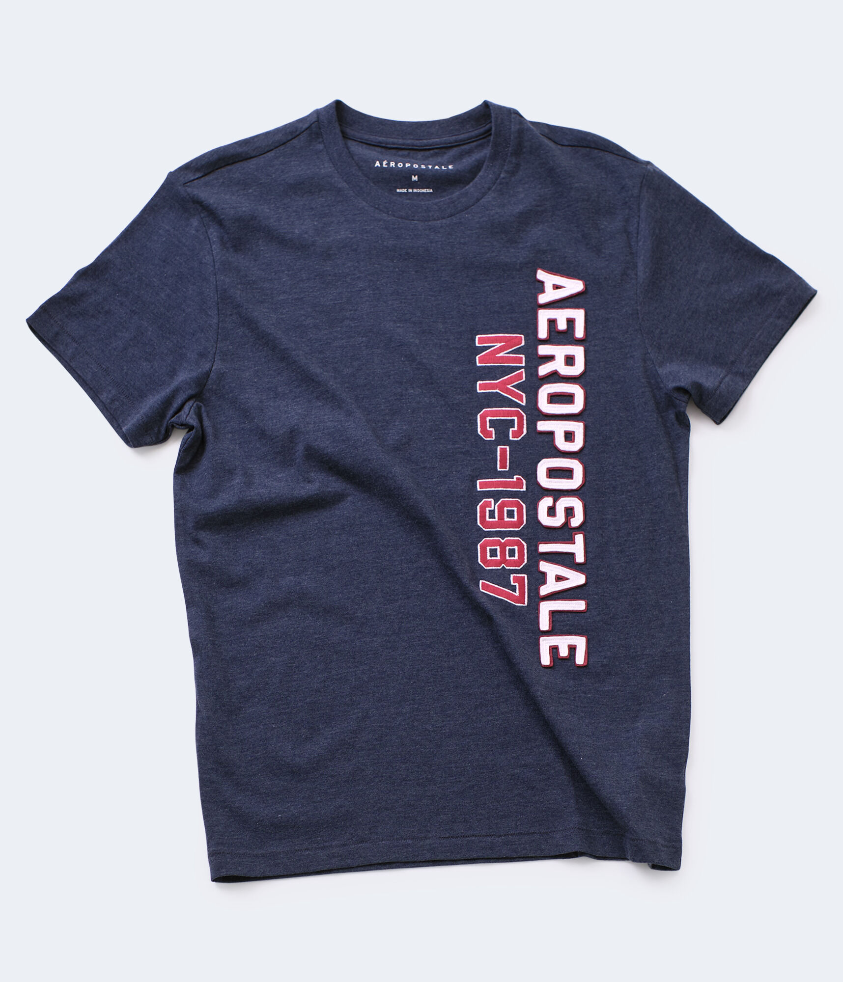 Vertical Aeropostale NYC-1987 Appliqu&eacute; Graphic Tee