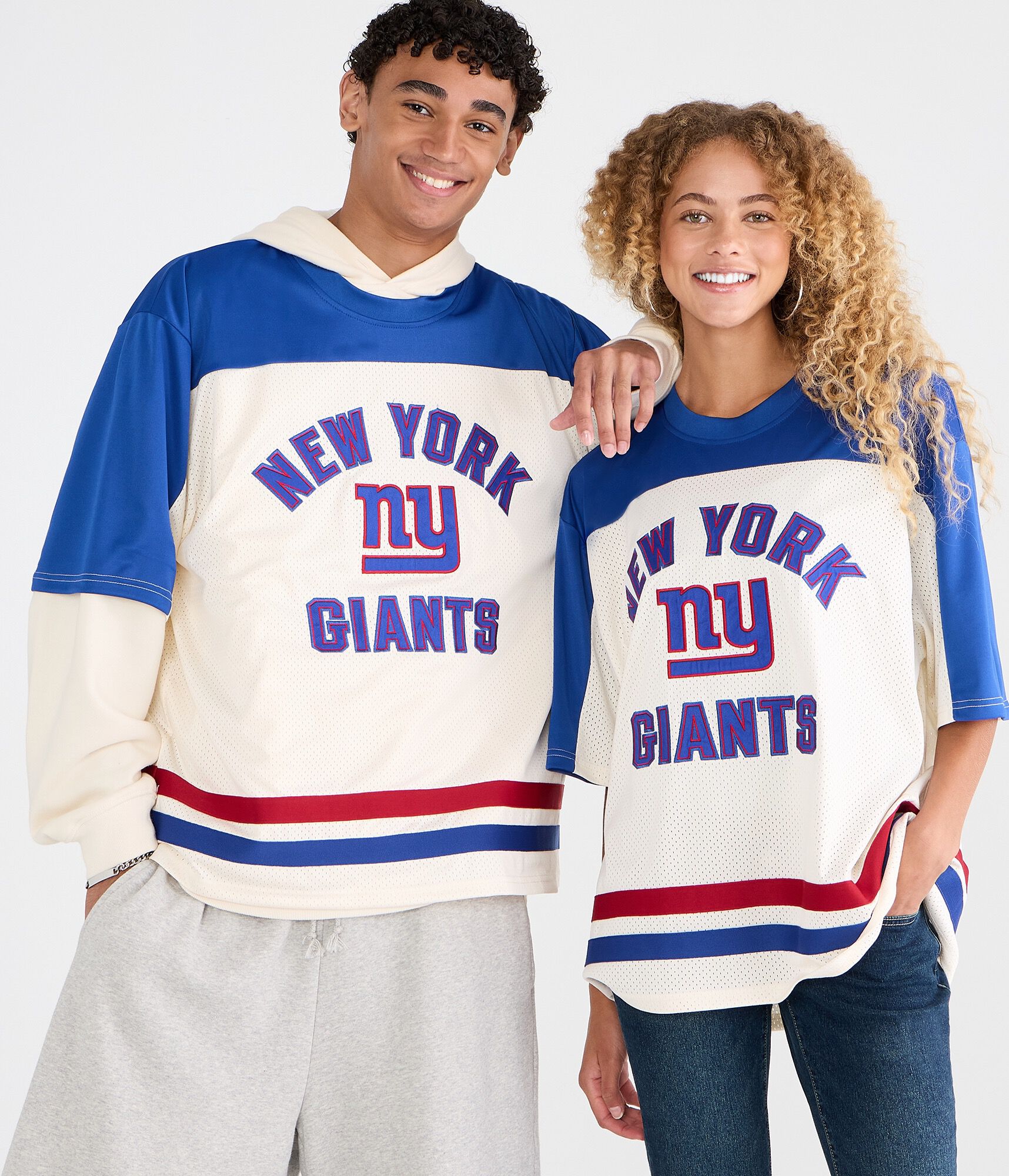New York Giants Colorblock Mesh Top