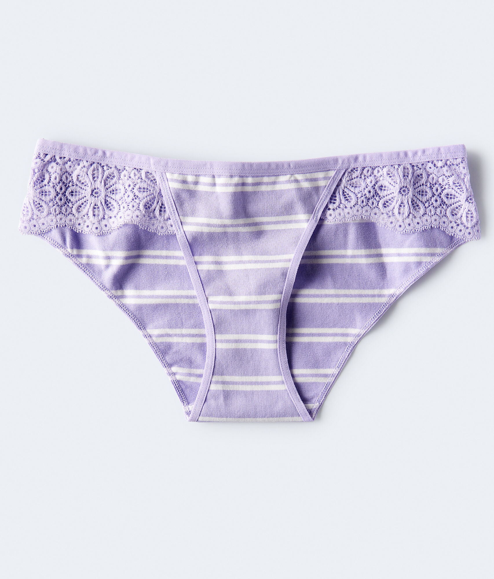Striped Side-Lace Hipster