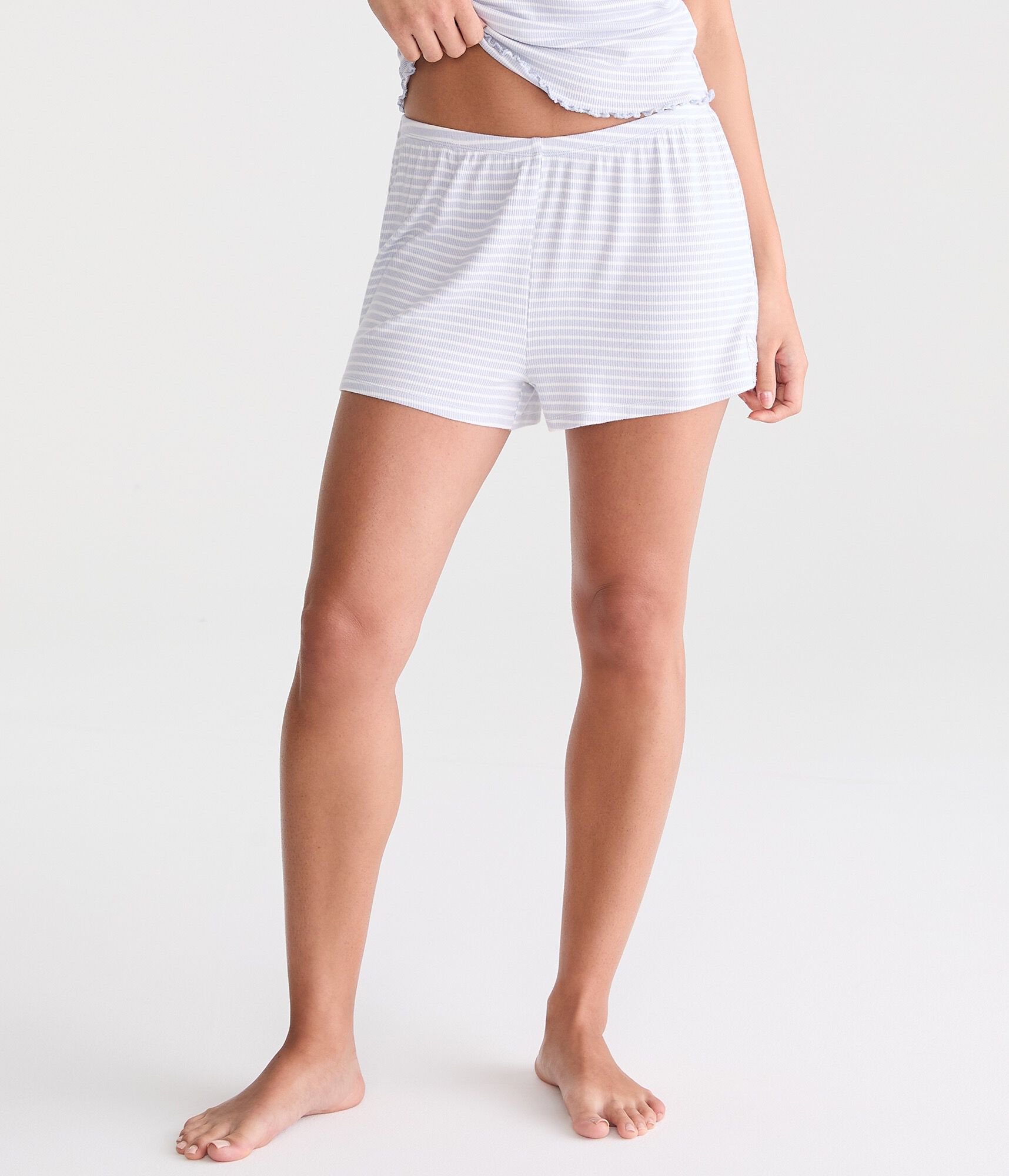 Bow Striped Sleep Shorts