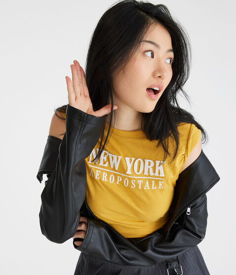 Aeropostale New York Appliqué Graphic Tee Aeropostale New York Appliqué Graphic Tee