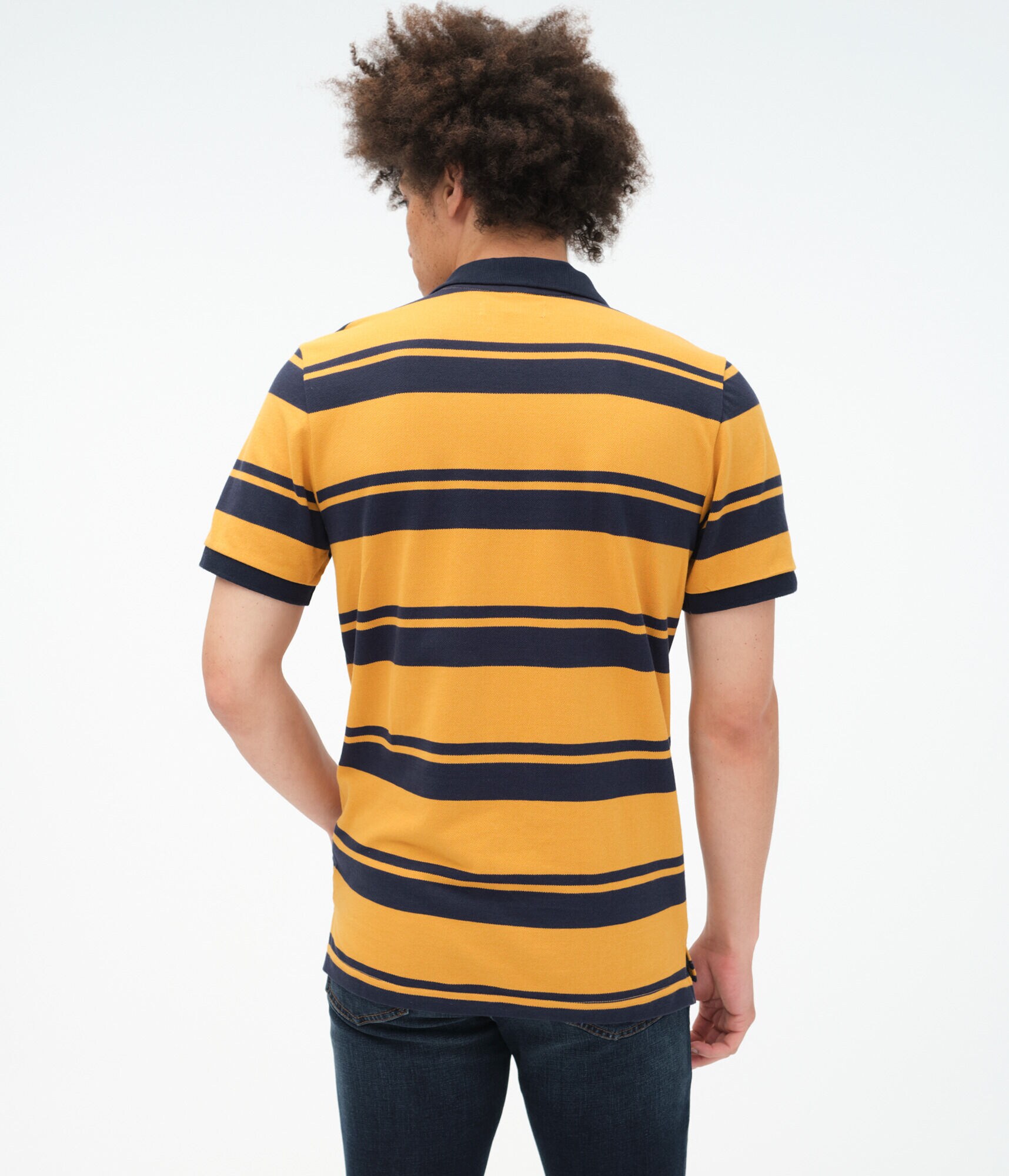 Mixed Stripe Piqu&eacute; Polo