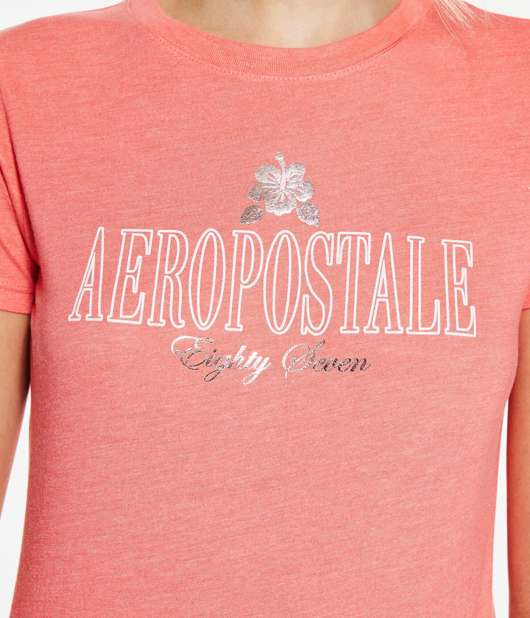 Aeropostale Flower Foil Graphic Tee