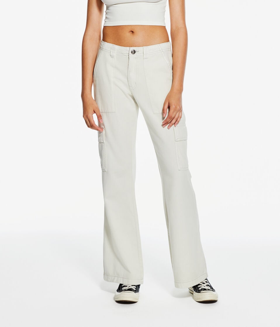 Low-Rise Flare Utility Cargo Pants