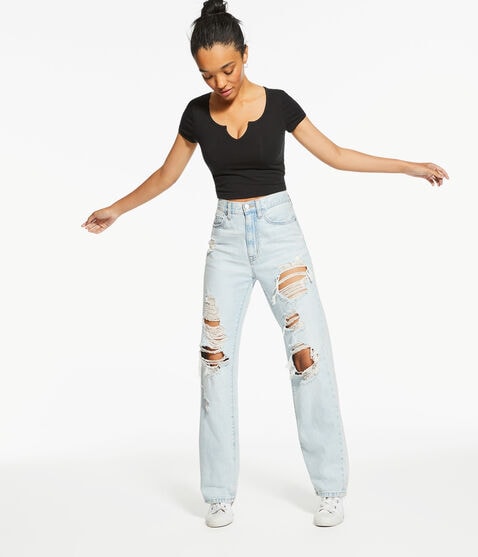 Notch-Neck Shrunken Tee Notch-Neck Shrunken Tee