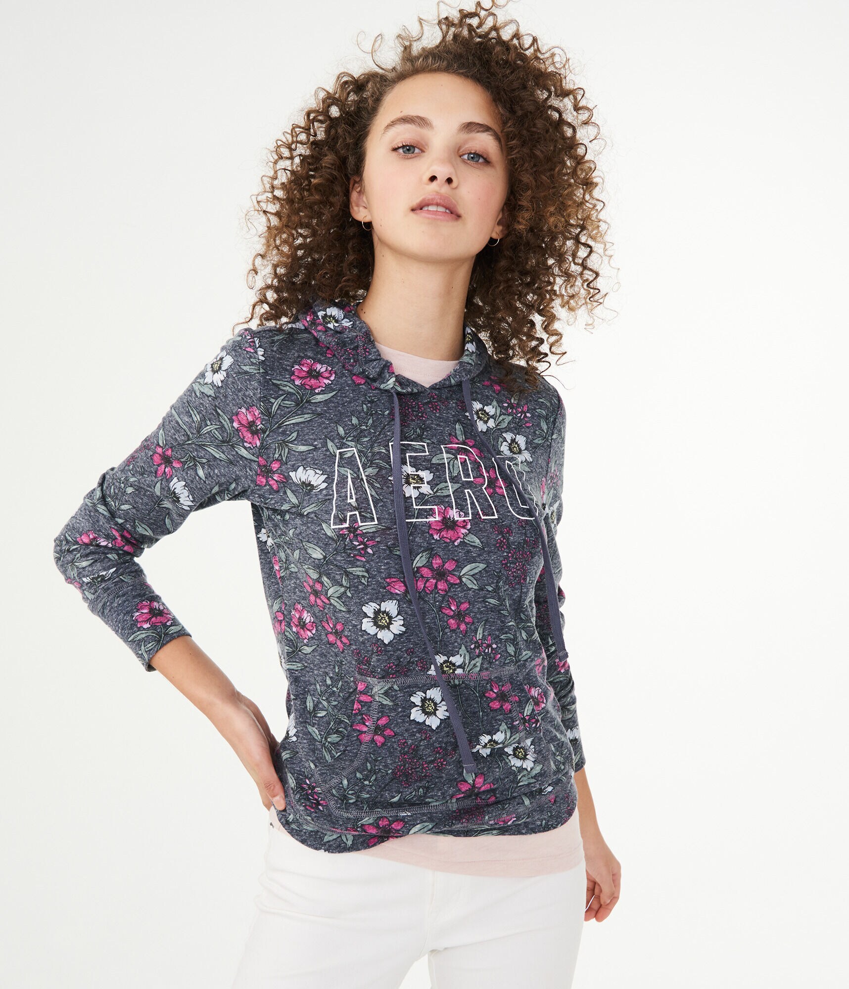 Lightweight Floral Aero Pullover Hoodie