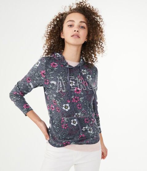Lightweight Floral Aero Pullover Hoodie Lightweight Floral Aero Pullover Hoodie