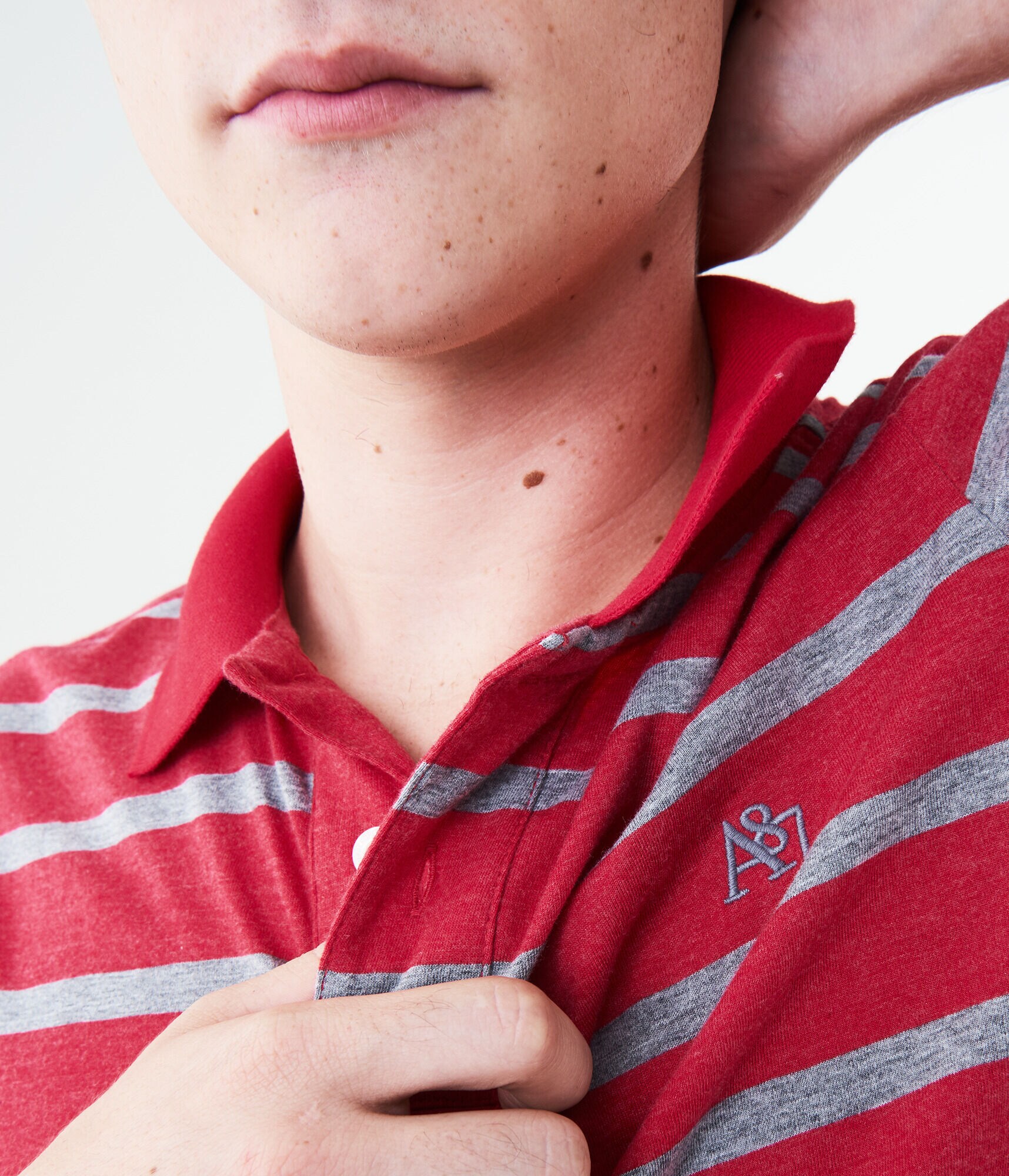A87 Striped Jersey Polo