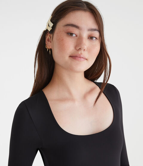Long Sleeve Buttery Soft Square-Neck Bodysuit Long Sleeve Buttery Soft Square-Neck Bodysuit