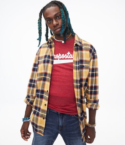 Long Sleeve Plaid Button-Down Shirt Long Sleeve Plaid Button-Down Shirt