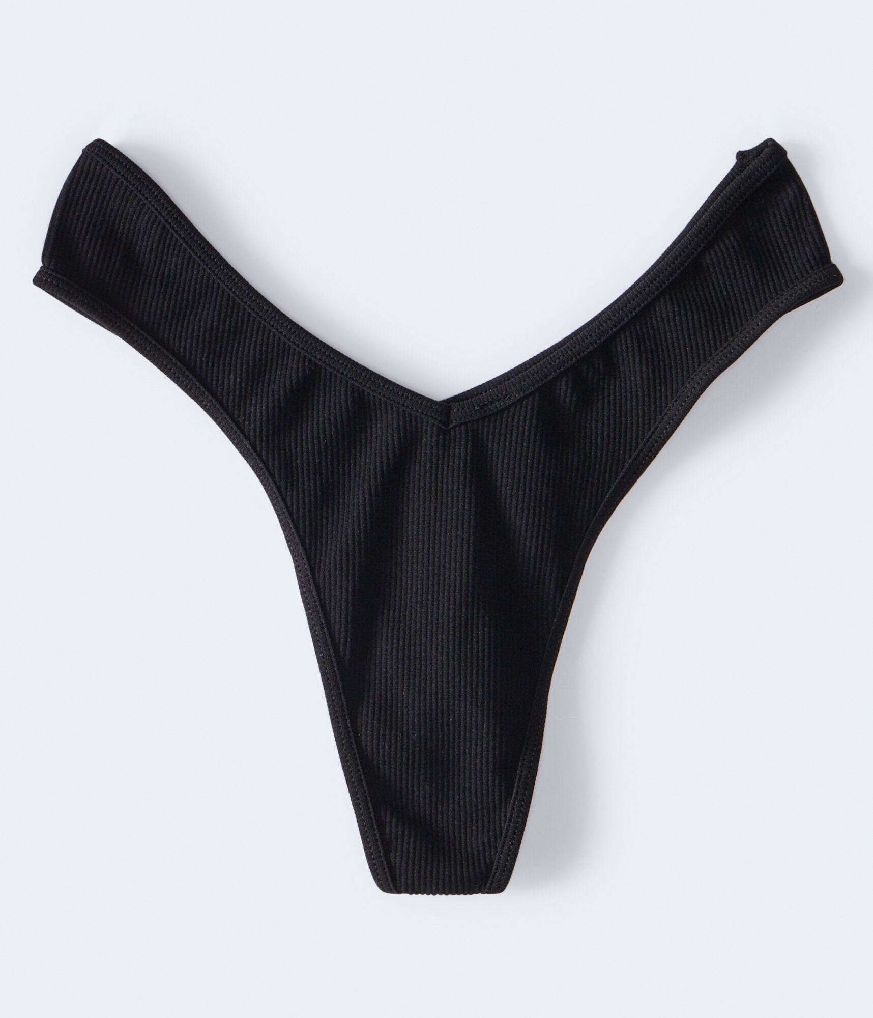 Seamless Ribbed V Thong