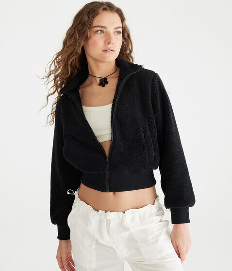 Sherpa Fleece Bomber Jacket