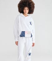Cloud Soft Star Patchwork Pullover Hoodie