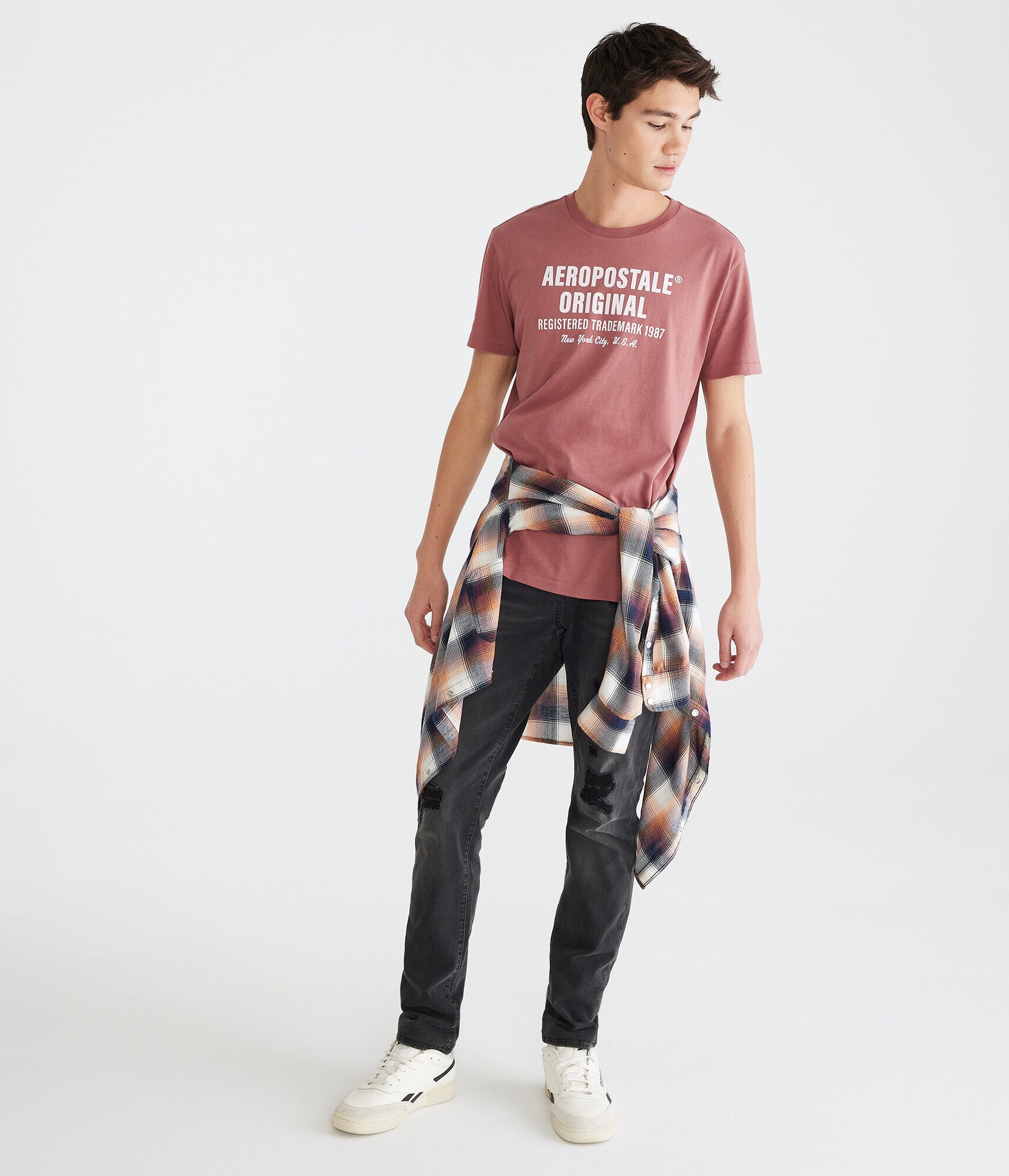 Aeropostale Original Flocked Graphic Tee