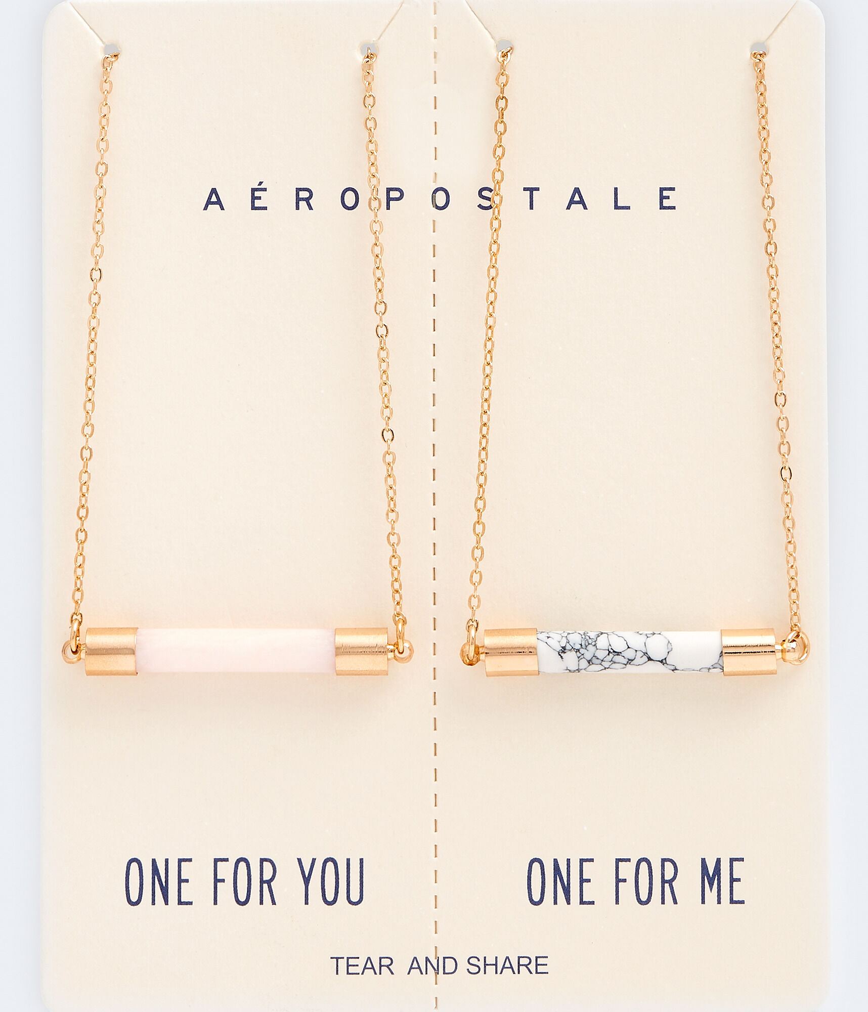 Best Friends Marbleized Bar Necklace 2-Pack