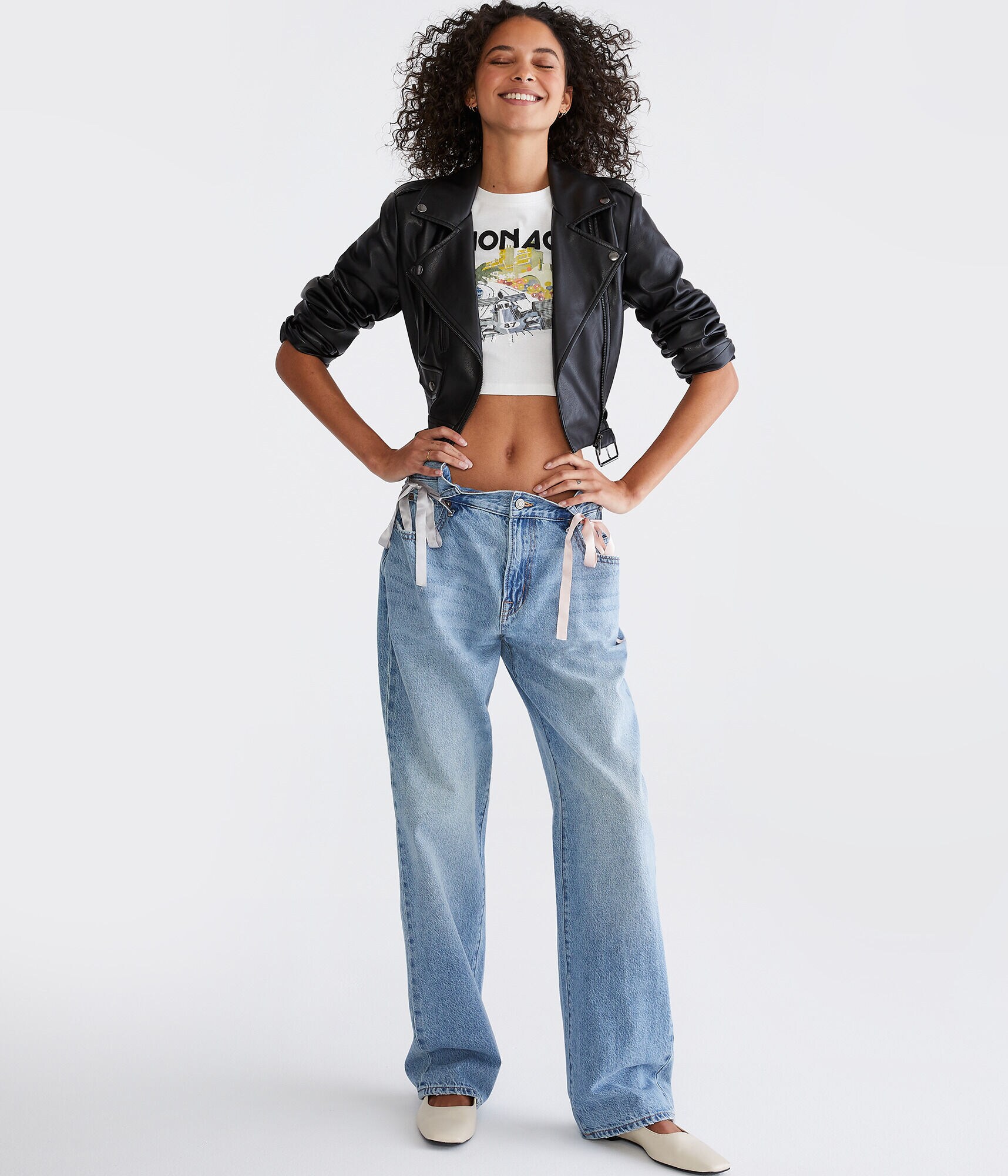 Monaco F1 Racing Cropped Graphic Tee