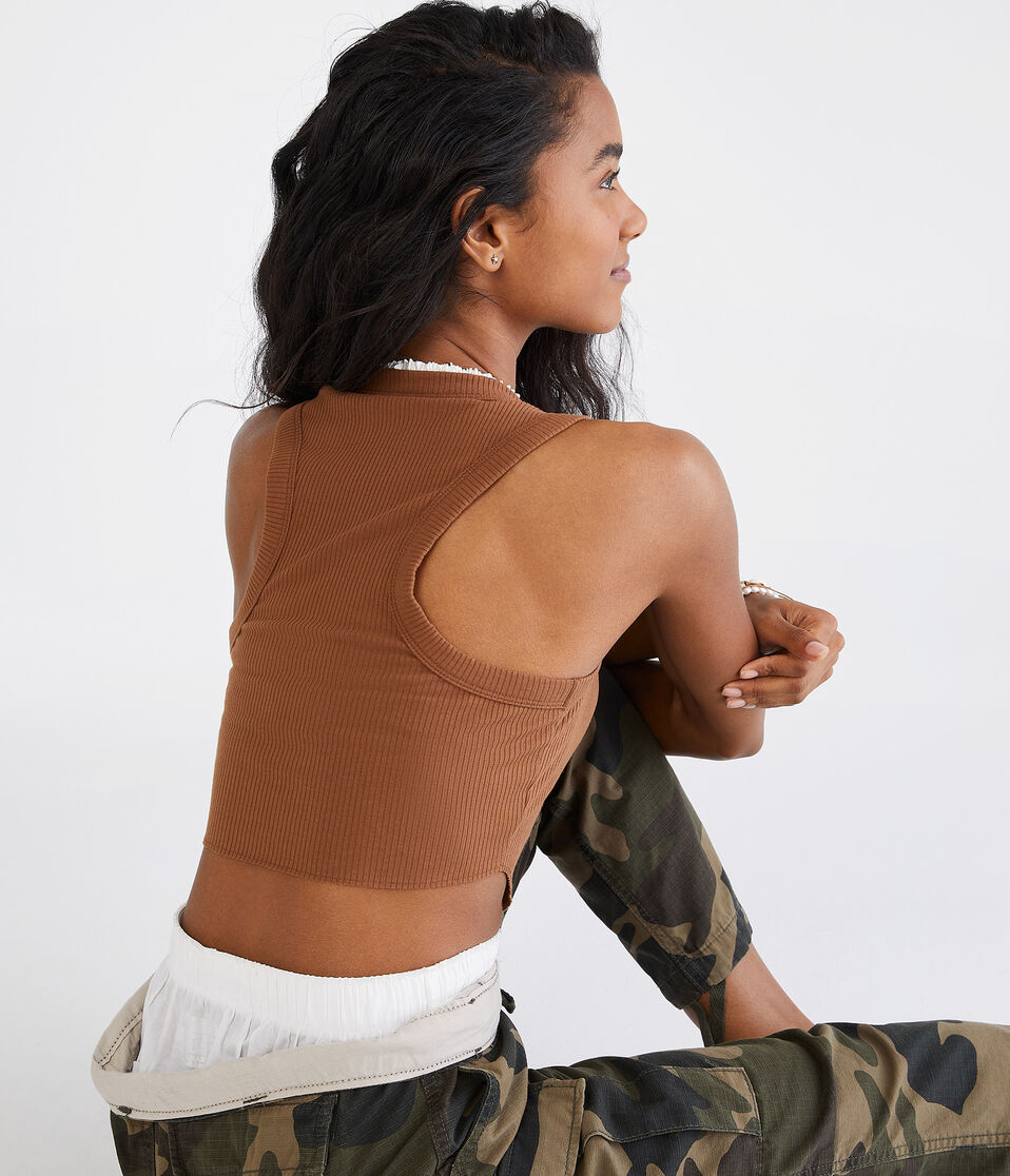 Cropped High-Neck Tank