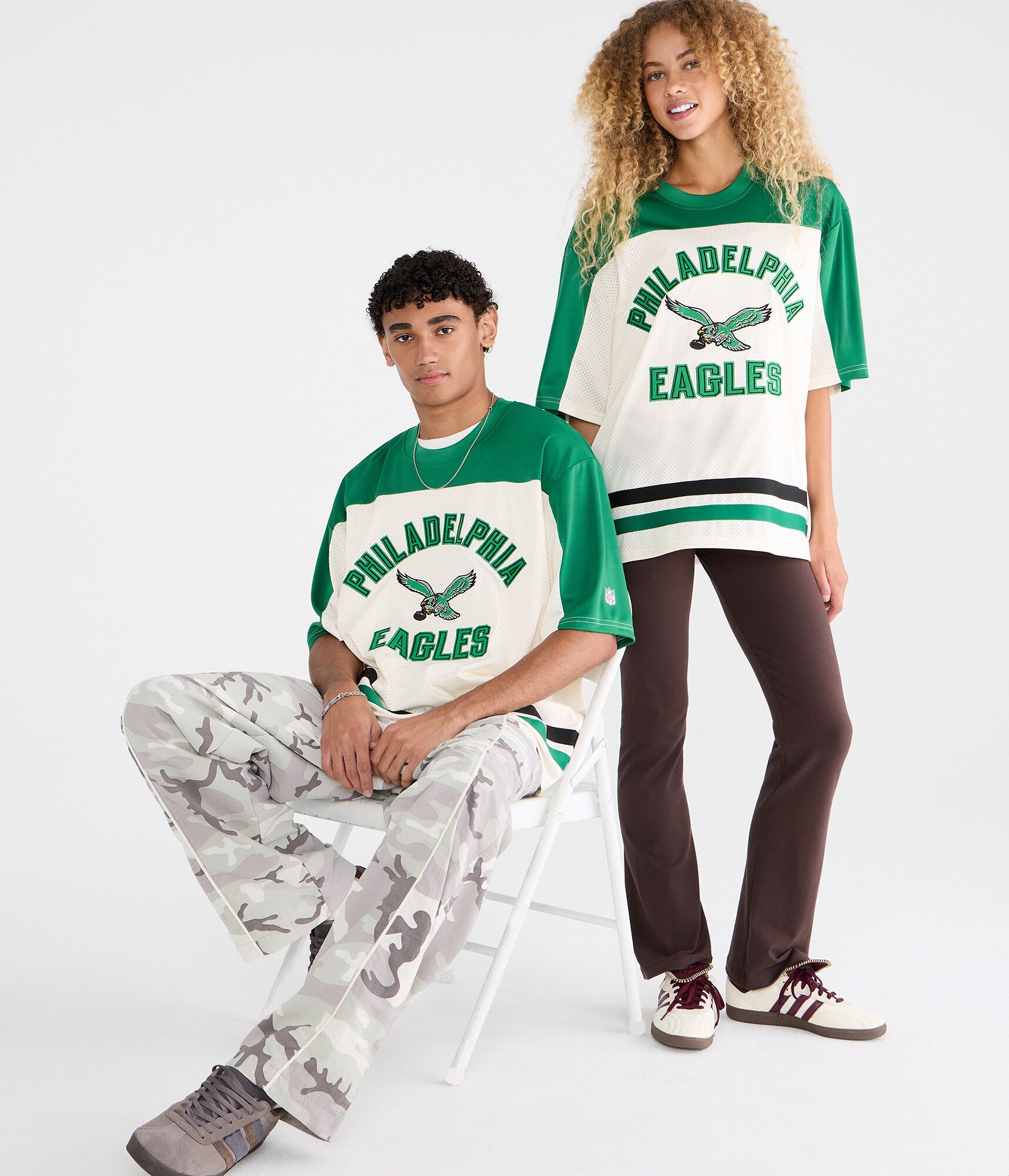 Philadelphia Eagles Colorblock Mesh Top