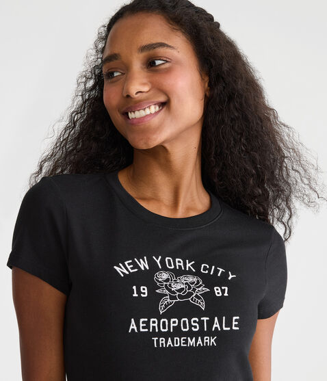 Aeropostale Roses Arch Graphic Tee Aeropostale Roses Arch Graphic Tee